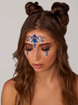 Naklejki 3D na Twarz Kryształki Makeup kolorowy