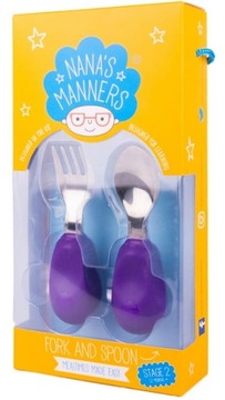Детские столовые приборы Nana's Manners Stage 2 ФИОЛЕТОВЫЙ