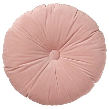 PODUSZKA OKRĄGŁA PIKOWANA JASNORÓŻOWA 40 cm