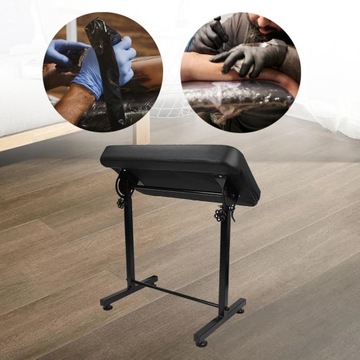 Регулируемый по углу подлокотник и компактный утолщенный стол.