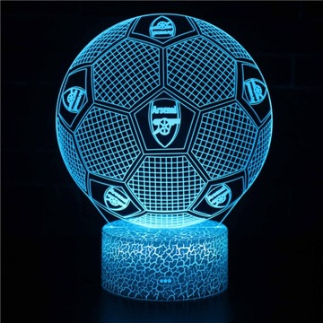 3D LAMPKA NOCNA 16 LED +PILOT - PIŁKA NOŻNA #404
