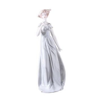 Porcelanowa statua damy rzemiosło ceramiczna figurka dziewczyny do kominka