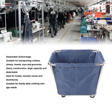 Прочная промышленная корзина для белья из нержавеющей стали.