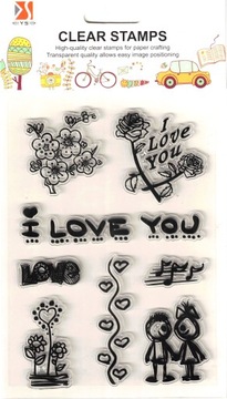 Stemple stempelki silikonowe scrapbooking I love you