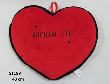 Maskotka Poduszka Serce Kocham Cię - 43cm