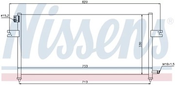 CHLADIČ KLIMA NISSAN PICK UP D22 (98-) NISSENS