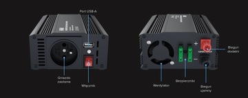 Преобразователь напряжения Newell с модифицированной синусоидой - 12 В/230 В, 500 Вт