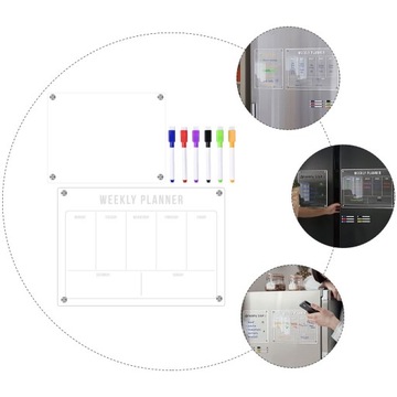 Планировщик акриловая доска для сухого стирания на холодильник