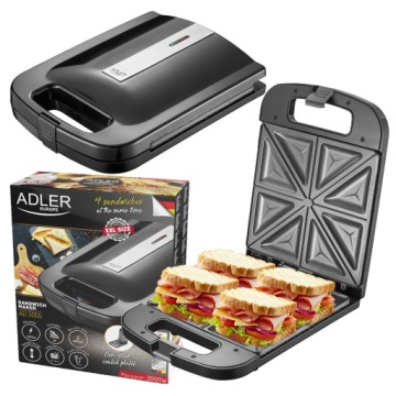 Topinkovač Toustovač XXL 4 Velké Toastové Sendviče Sandwich 2000W Rychlé Topinky XL