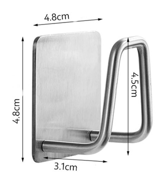 Держатель кухонной губки, крючок, вешалка - СЕРЕБРЯНЫЙ