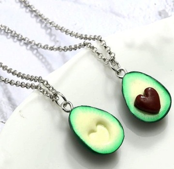 ОЖЕРЕЛЬЕ «ДРУЖБА» лучшие друзья ФРУКТЫ АВОКАДО 2 шт.