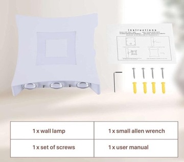 Светодиодный фасадный светильник 18Вт ВОДОНЕПРОНИЦАЕМЫЙ БЕЛЫЙ x001a7