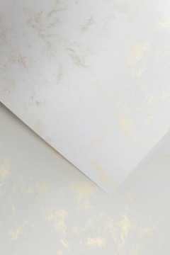 Papier ozdobny perłowy Marmur złoty 120g A4 10ark