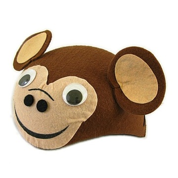 ШЛЯПА ОБЕЗЬЯНЫ, ПОДВИЖНЫЕ УШИ И ГЛАЗА, ВЫДАЮЩАЯСЯ ОБЕЗЬЯНА