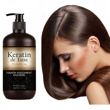Keratin de Luxe 300ml Szampon z Keratyną Odżywia Włosy Wygładza Łuski