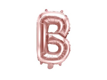 Balon foliowy różowe złoto litera B 35cm