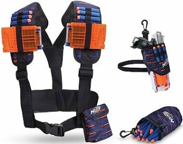 ЖИЛЕТ NERF, РЕГУЛЯТОР + КОБУРА + ЧЕХОЛ ДЛЯ СТРЕЛ