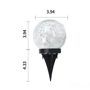 LED ŚWIETLNA KULISTY LAMPKI SOLARNE OGRODOWE WODOODPORNY Z CZUJNIKIEM 2SZT