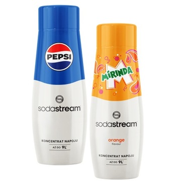SODASTREAM Koncentraty smakowe zestaw PEPSI + MIRINDA Syropy do Saturatora