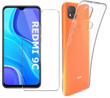ETUI do XIAOMI REDMI 9C PRZEZROCZYSTE SLIM + SZKŁO