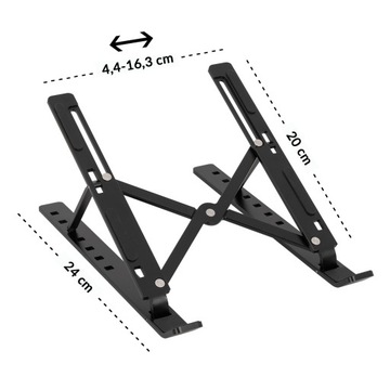 PODSTAWKA POD LAPTOPA TABLET REGULOWANA SKŁADANA PÓŁKA STOJAK NA BIURKO