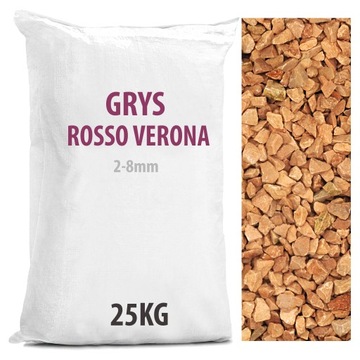 Grys Ogrodowy Kamień Rudy ROSSO VERONA 25KG