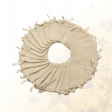 50 шт., джутовые сумки на шнурке, мешочки для сахара