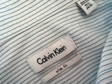 Koszula Calvin Klein L / XL 34/35 prążek / 1840n