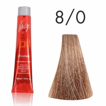 Fryzjerska farba do włosów VITALITY'S ART ABSOLUTE 8/0 100ml jasny blond