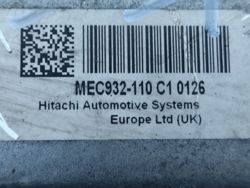 ECU NISSAN QASHQAI I J10 1.6 MEC932-110 C1 0222 D9