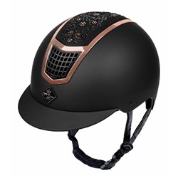 Kask Regulowany do Jazdy Konnej FP Quantinum Chic Rosegold czarny Rozmiar L