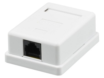 NEKU Gniazdo sieciowe natynkowe UTP kat.5e 1x RJ45
