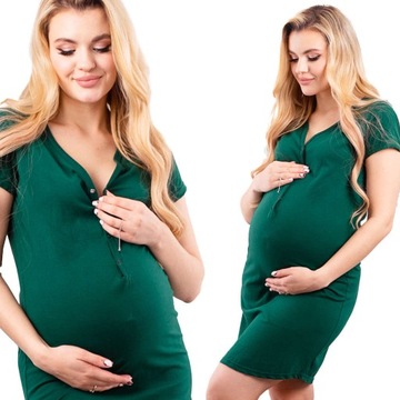 KOSZULA NOCNA PIŻAMA CIĄŻOWA PORODU KARMIENIA L