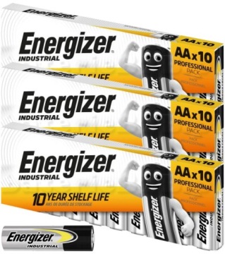 30x MOCNA BATERIA ALKALICZNA DUŻE PALUSZKI ENERGIZER INDUSTRIAL AA R6 LR6