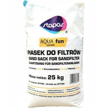 25kg PIASEK DO POMPY FILTRA basenowego 0,4-0,8mm smart