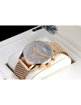Szwajcarski zegarek męski BISSET - AXON CHRONOGRAPH DATOWNIK WR50m pudełko
