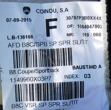 A5 8T A4 B8 SPORTBACK S-LINE СИДЕНЬЕ ЛЕВЫЙ ПРАВЫЙ ПЕРЕДНИЙ КОВРИК