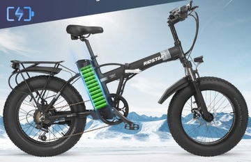 Складной городской/горный электрический велосипед 1000 Вт 15 Ач 45 км/ч 20*4,0-дюймовая толстая шина