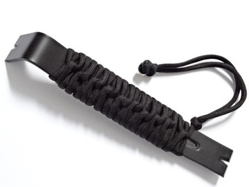 Łom Multitool PRY BAR + Oplot z paracordu Czarny