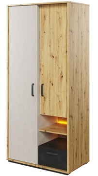 Szafa QUBIC QB-03 dąb artisan, LENART, GRATISY