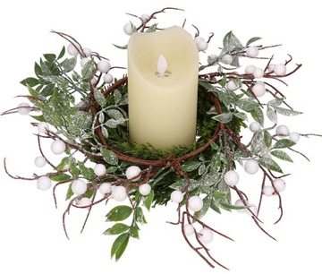 МАТОВЫЙ РОЖДЕСТВЕНСКИЙ ВЕНОК ДЛЯ СТОЛА И ДВЕРНОГО ПЛАТЬЯ