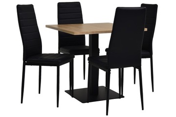 Zestaw 4 krzesła EKO + stół TB-02-B 80x80cm