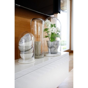 СТЕКЛЯННЫЙ АППАРАТ НА БЕТОННОМ ОСНОВАНИИ ваза Ø15,2x40см