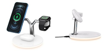 Stacja dokująca QI DO APPLE iPHONE AIRPODS Lampka