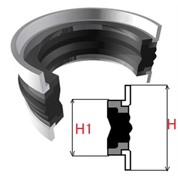 Уплотнение цилиндра поршня 63х51х20,5 пакет К18 51х63 Tecnotex TPM-9014