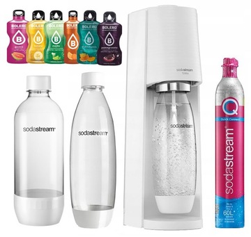 Sodastream Terra Biała 2 butelki FUSE i JET + napoje bolero
