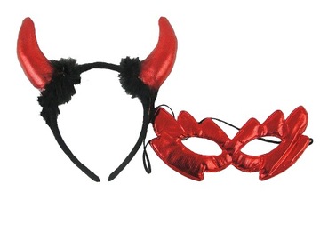 ПЛАТЬЕ ДЬЯВОЛА, ГОЛОВА И МАСКА С РОГАМИ