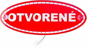 tablica OTVORENE/OTEVRENO LED szyld reklama OPEN
