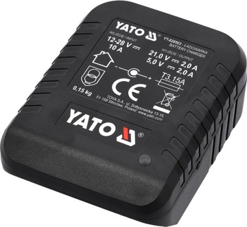 АВТОМОБИЛЬНОЕ ЗАРЯДНОЕ УСТРОЙСТВО YATO ДЛЯ СИСТЕМНОГО АККУМУЛЯТОРА 18 В ДЛЯ ПРИЖИГАТЕЛЯ