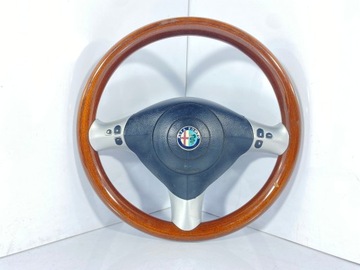 Alfa Romeo KIEROWNICA z poduszką airbag drewniana